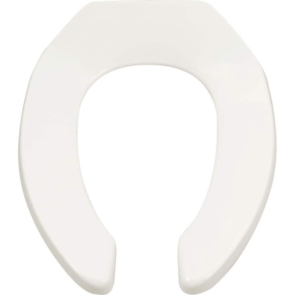 American Standard - Toilet Seats; Type: Toilet Seat ; Style: Transitional ; Material: Plastic ; Color: White ; Outside Width: 14 (Inch); Inside Width: 7.875 (Inch) - Exact Tool & Supply
