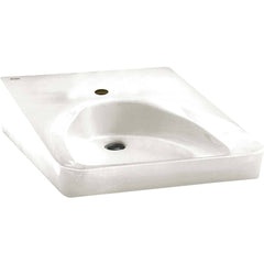 American Standard - Sinks; Type: Wheelchair Users Lavatory ; Outside Length: 27 (Inch); Outside Length: 27.000 (Decimal Inch); Outside Width: 20.000 (Decimal Inch); Outside Width: 20 (Inch); Outside Height: 4.7500 (Decimal Inch) - Exact Tool & Supply