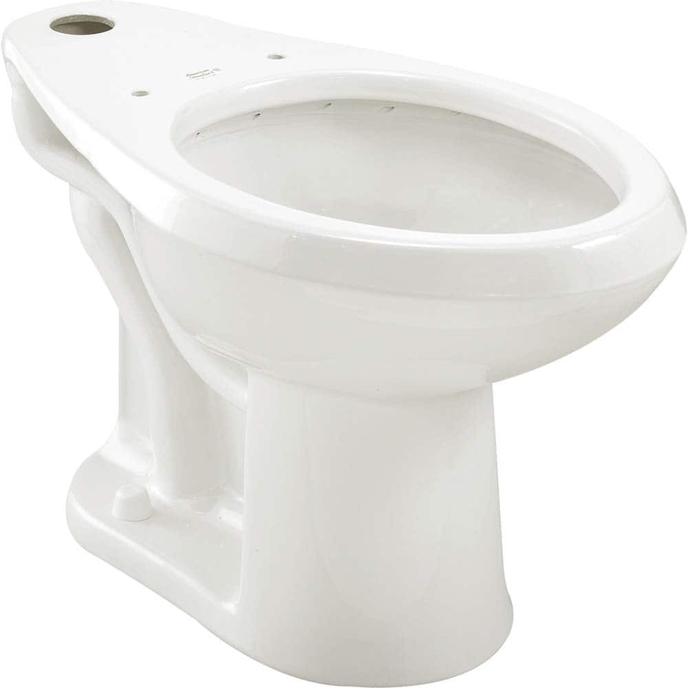 American Standard - Toilets; Type: Bowl only ; Bowl Shape: Elongated ; Mounting Style: Floor ; Gallons Per Flush: 1.28 ; Overall Height: 16.5 ; Overall Width: 14 - Exact Tool & Supply