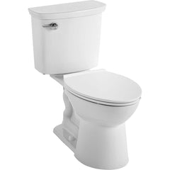 American Standard - Toilets; Type: Two-piece ; Bowl Shape: Elongated ; Mounting Style: Floor ; Gallons Per Flush: 1.28 ; Overall Height: 32.25 ; Overall Width: 17.875 - Exact Tool & Supply