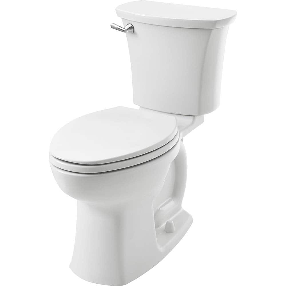 American Standard - Toilets; Type: Two-piece ; Bowl Shape: Elongated ; Mounting Style: Floor ; Gallons Per Flush: 1.28 ; Overall Height: 30.25 ; Overall Width: 18.875 - Exact Tool & Supply