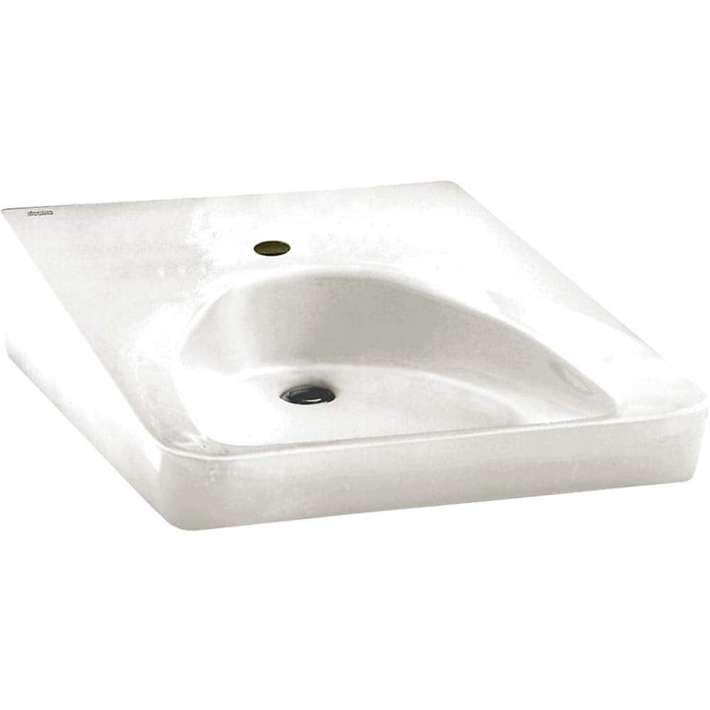 American Standard - Sinks; Type: Wheelchair Users Lavatory ; Outside Length: 27 (Inch); Outside Length: 27.000 (Decimal Inch); Outside Width: 20.000 (Decimal Inch); Outside Width: 20 (Inch); Outside Height: 4.7500 (Decimal Inch) - Exact Tool & Supply