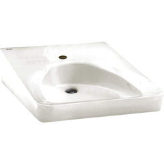 American Standard - Sinks; Type: Wheelchair Users Lavatory ; Outside Length: 27 (Inch); Outside Length: 27.000 (Decimal Inch); Outside Width: 20.000 (Decimal Inch); Outside Width: 20 (Inch); Outside Height: 4.7500 (Decimal Inch) - Exact Tool & Supply