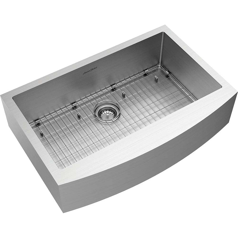 American Standard - Sinks; Type: Single Bowl Stainless Steel Kitchen Sink ; Outside Length: 22 (Inch); Outside Length: 22.000 (Decimal Inch); Outside Width: 33.000 (Decimal Inch); Outside Width: 33 (Inch); Outside Height: 9.0000 (Decimal Inch) - Exact Tool & Supply
