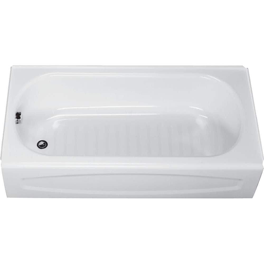 American Standard - Shower Supports & Kits; Type: Bathtub ; Length (Inch): 60 ; Material: Enameled Steel ; Finish/Coating: White - Exact Tool & Supply