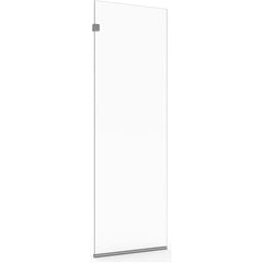American Standard - Shower Supports & Kits; Type: Shower Screen ; Length (Inch): 24 ; Material: Aluminum/Glass ; Finish/Coating: Silver - Exact Tool & Supply