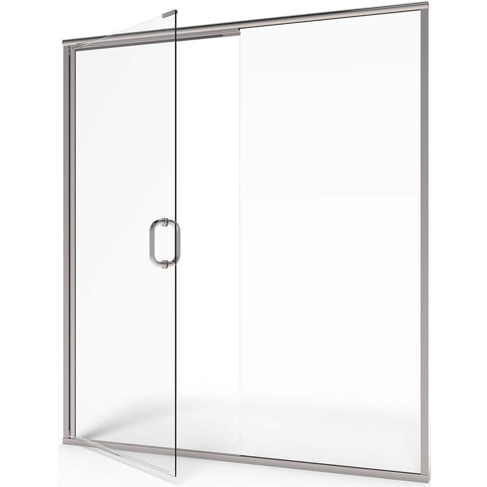 American Standard - Shower Supports & Kits; Type: Shower Door ; Length (Inch): 48 ; Material: Glass/Metal ; Finish/Coating: Silver - Exact Tool & Supply