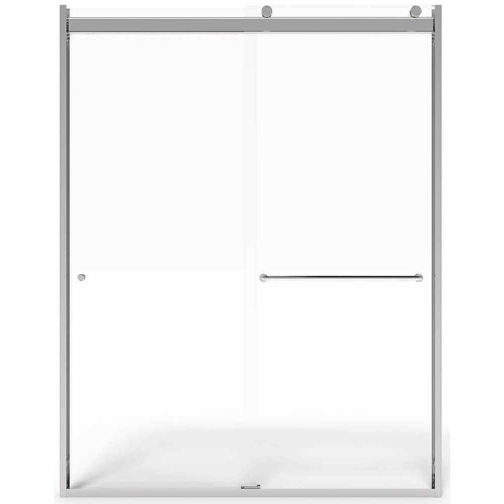 American Standard - Shower Supports & Kits; Type: Shower Door ; Length (Inch): 60 ; Material: Aluminum/Glass ; Finish/Coating: Silver - Exact Tool & Supply