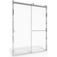 American Standard - Shower Supports & Kits; Type: Shower Door ; Length (Inch): 60 ; Material: Aluminum/Glass ; Finish/Coating: Brushed; Nickel - Exact Tool & Supply