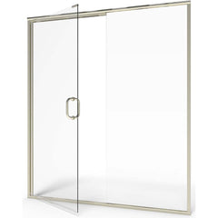 American Standard - Shower Supports & Kits; Type: Shower Door ; Length (Inch): 48 ; Material: Glass/Metal ; Finish/Coating: Brushed; Nickel - Exact Tool & Supply