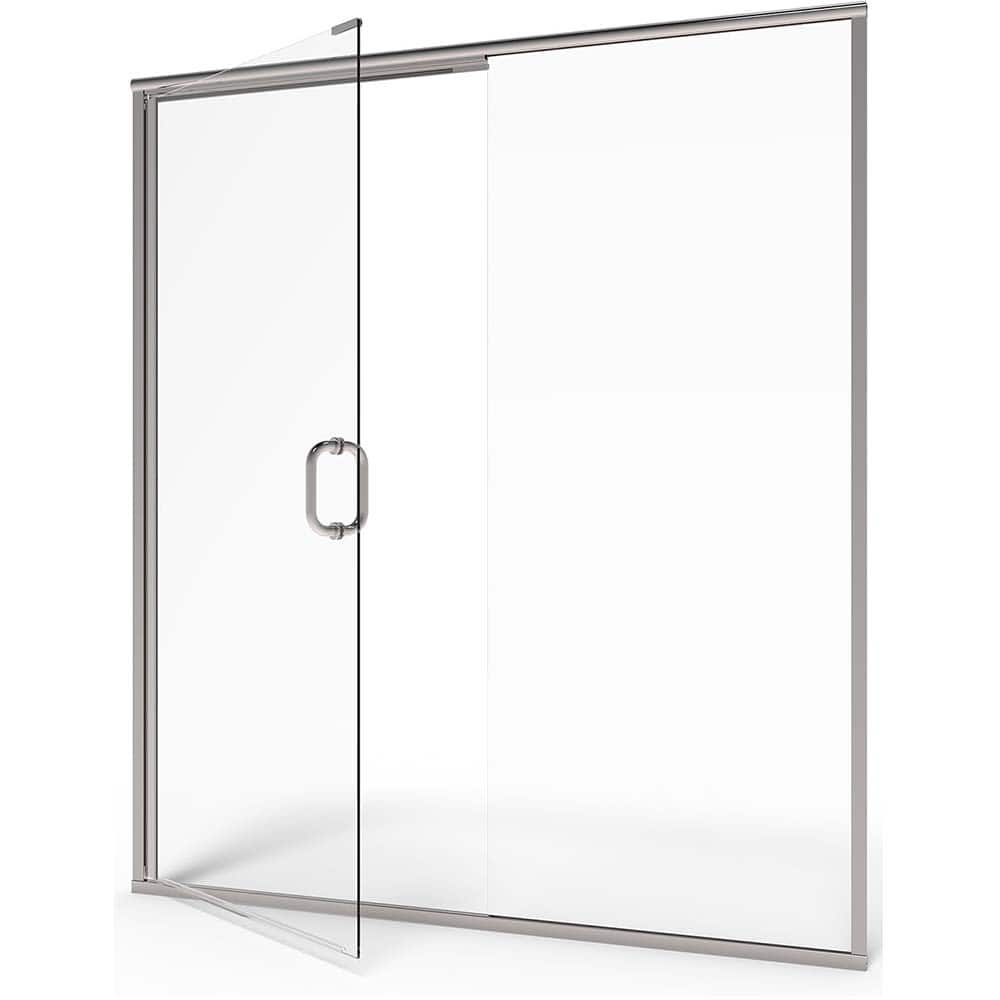American Standard - Shower Supports & Kits; Type: Shower Door ; Length (Inch): 60 ; Material: Glass/Metal ; Finish/Coating: Silver - Exact Tool & Supply