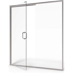 American Standard - Shower Supports & Kits; Type: Shower Door ; Length (Inch): 60 ; Material: Glass/Metal ; Finish/Coating: Silver - Exact Tool & Supply