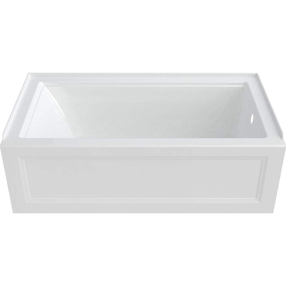 American Standard - Shower Supports & Kits; Type: Bathtub ; Length (Inch): 60 ; Material: High Gloss Acrylic ; Finish/Coating: White - Exact Tool & Supply