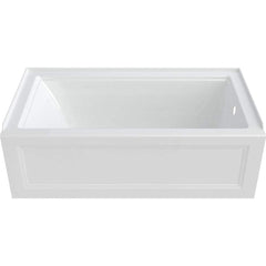 American Standard - Shower Supports & Kits; Type: Bathtub ; Length (Inch): 60 ; Material: High Gloss Acrylic ; Finish/Coating: White - Exact Tool & Supply