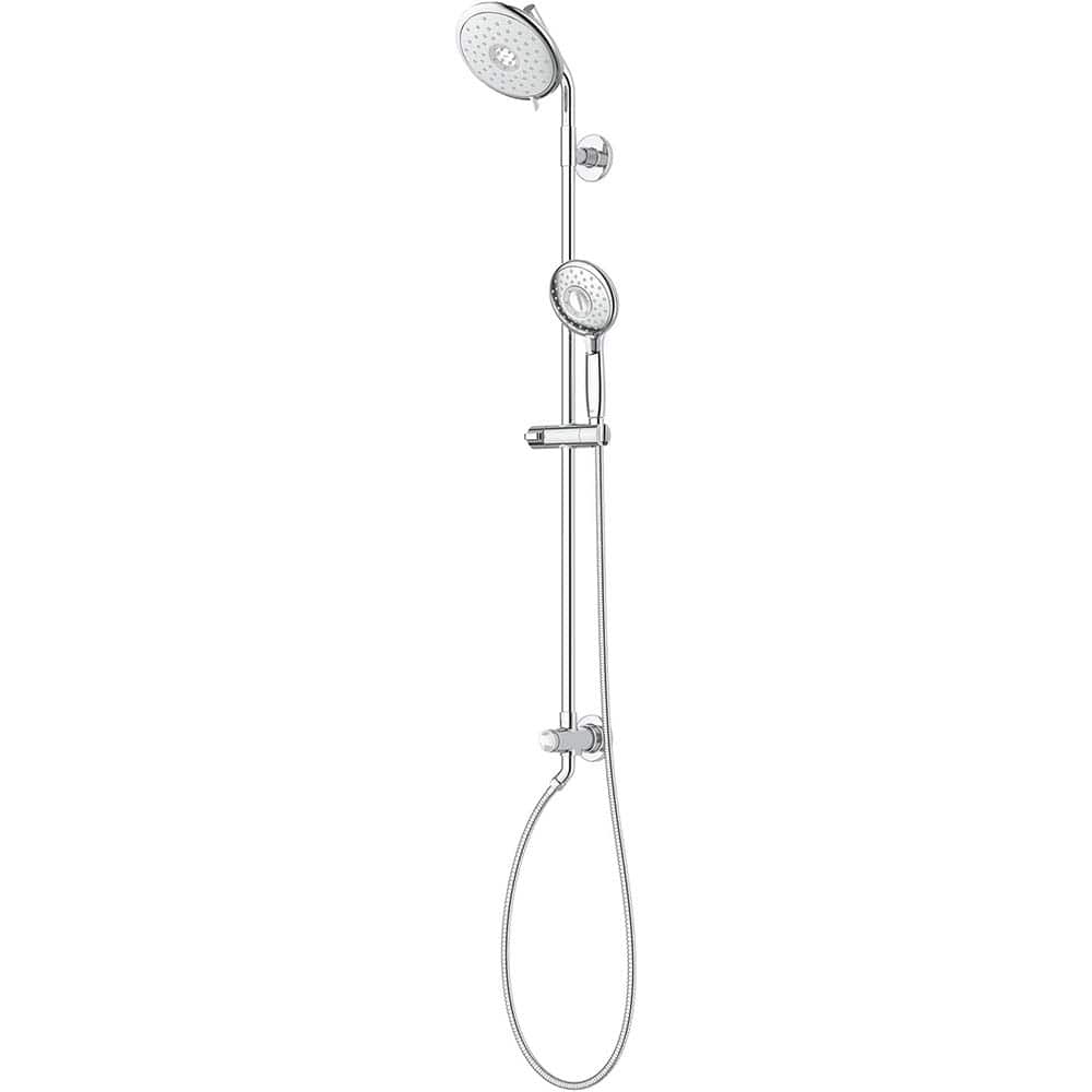 American Standard - Shower Heads & Accessories; Type: 2-in-1 ; Material: Metal ; GPM: 1.80 ; Face Diameter: 7 (Inch); Finish/Coating: Polished Chrome ; Settings: Spray, Pulse, Combination Pulse-Massage - Exact Tool & Supply