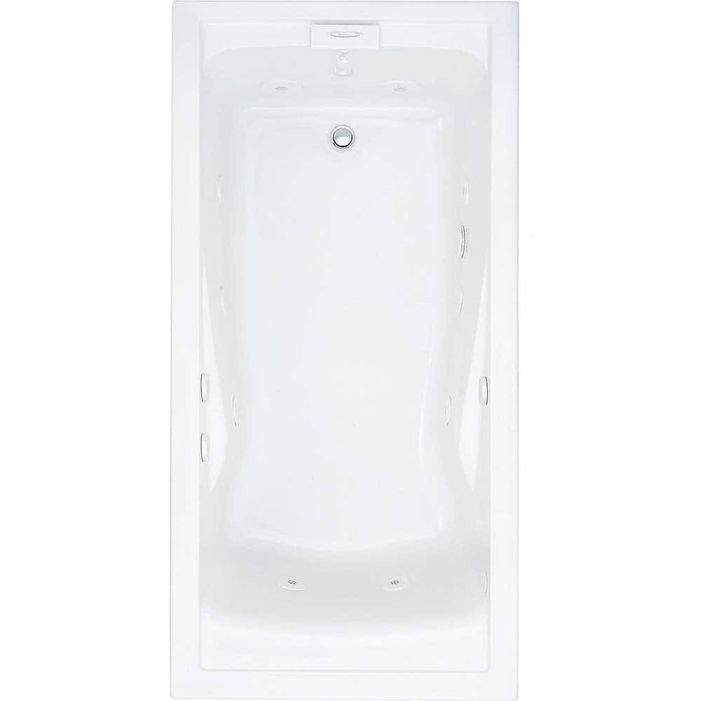 American Standard - Shower Supports & Kits; Type: Bathtub ; Length (Inch): 72 ; Material: High Gloss Acrylic ; Finish/Coating: White - Exact Tool & Supply