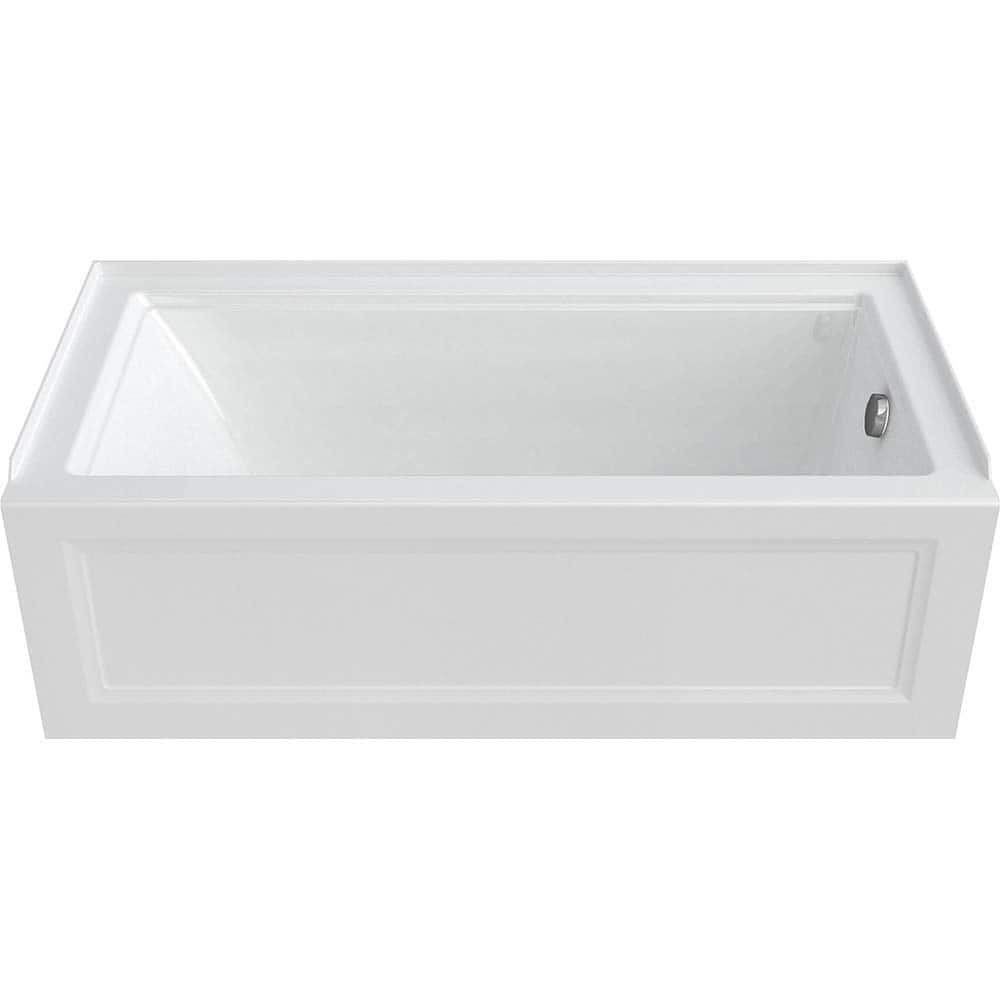 American Standard - Shower Supports & Kits; Type: Bathtub ; Length (Inch): 60 ; Material: High Gloss Acrylic ; Finish/Coating: White - Exact Tool & Supply