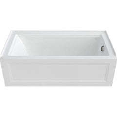 American Standard - Shower Supports & Kits; Type: Bathtub ; Length (Inch): 60 ; Material: High Gloss Acrylic ; Finish/Coating: White - Exact Tool & Supply