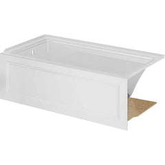 American Standard - Shower Supports & Kits; Type: Bathtub ; Length (Inch): 60 ; Material: High Gloss Acrylic ; Finish/Coating: White - Exact Tool & Supply