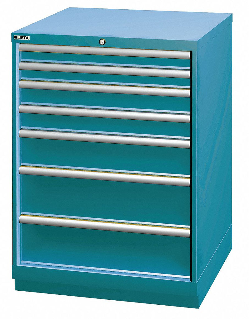 Stationary Counter Height Modular Drawer Cabinet, 7 Drawers, 28-1/4"W x 28-1/2"D x 41-3/4"H
