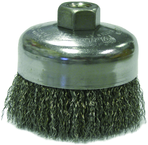 4" Diameter - 5/8-11" Arbor Hole - Crimped Steel Wire Cup Wheel - Exact Tool & Supply