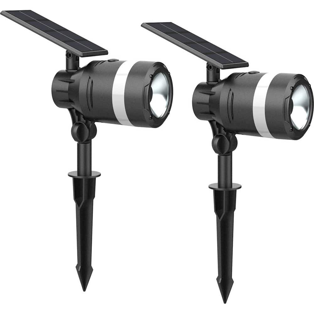 Westinghouse - Landscape Light Fixtures; Type of Fixture: Solar Spot Light ; Mounting Type: Ground; Wall ; Lamp Type: LED ; Housing Material: Plastic ; Housing Color: Black ; Wattage: 1.76 - Exact Tool & Supply