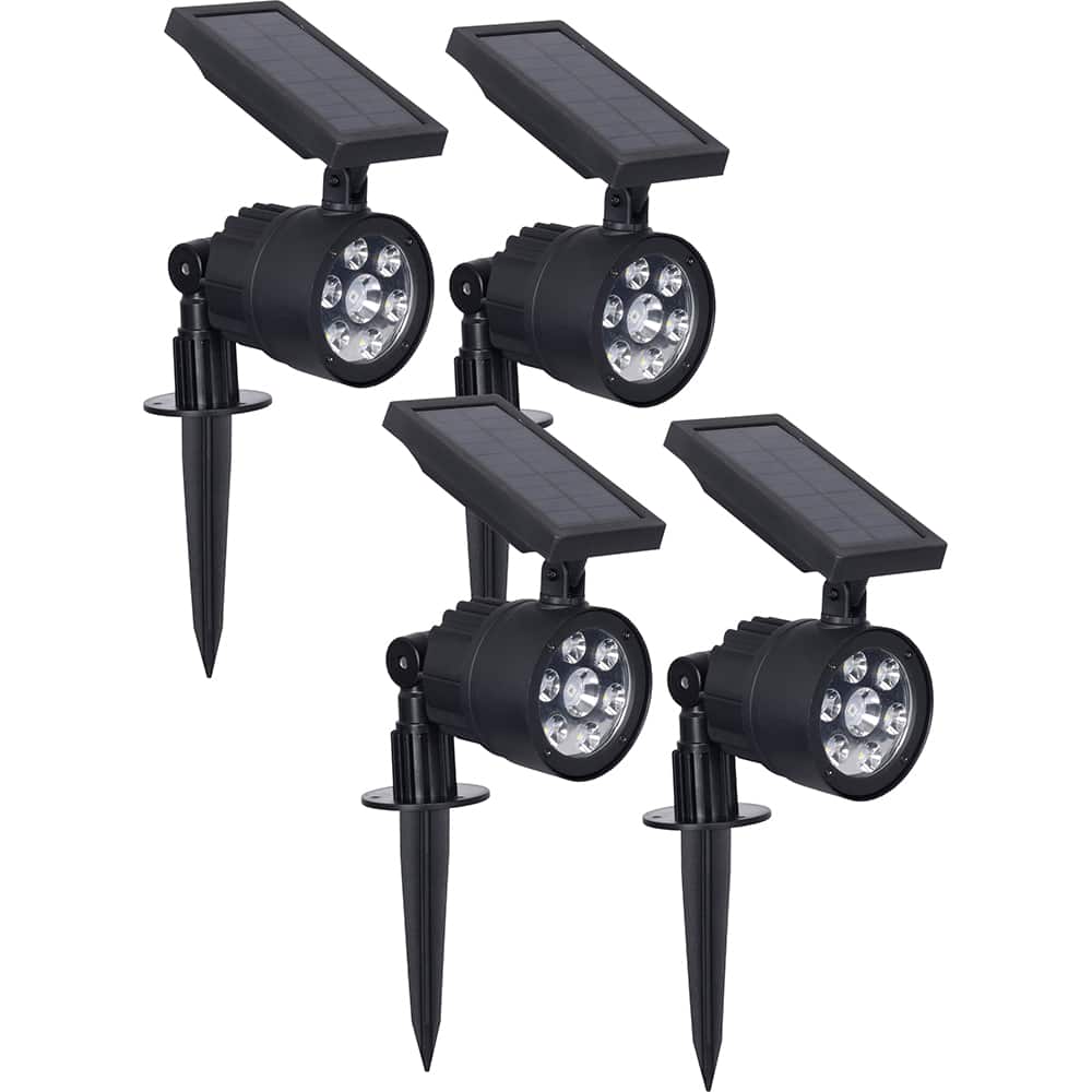 Westinghouse - Landscape Light Fixtures; Type of Fixture: Solar Spot Light ; Mounting Type: Ground; Wall ; Lamp Type: LED ; Housing Material: Plastic ; Housing Color: Black ; Wattage: 1.8 - Exact Tool & Supply