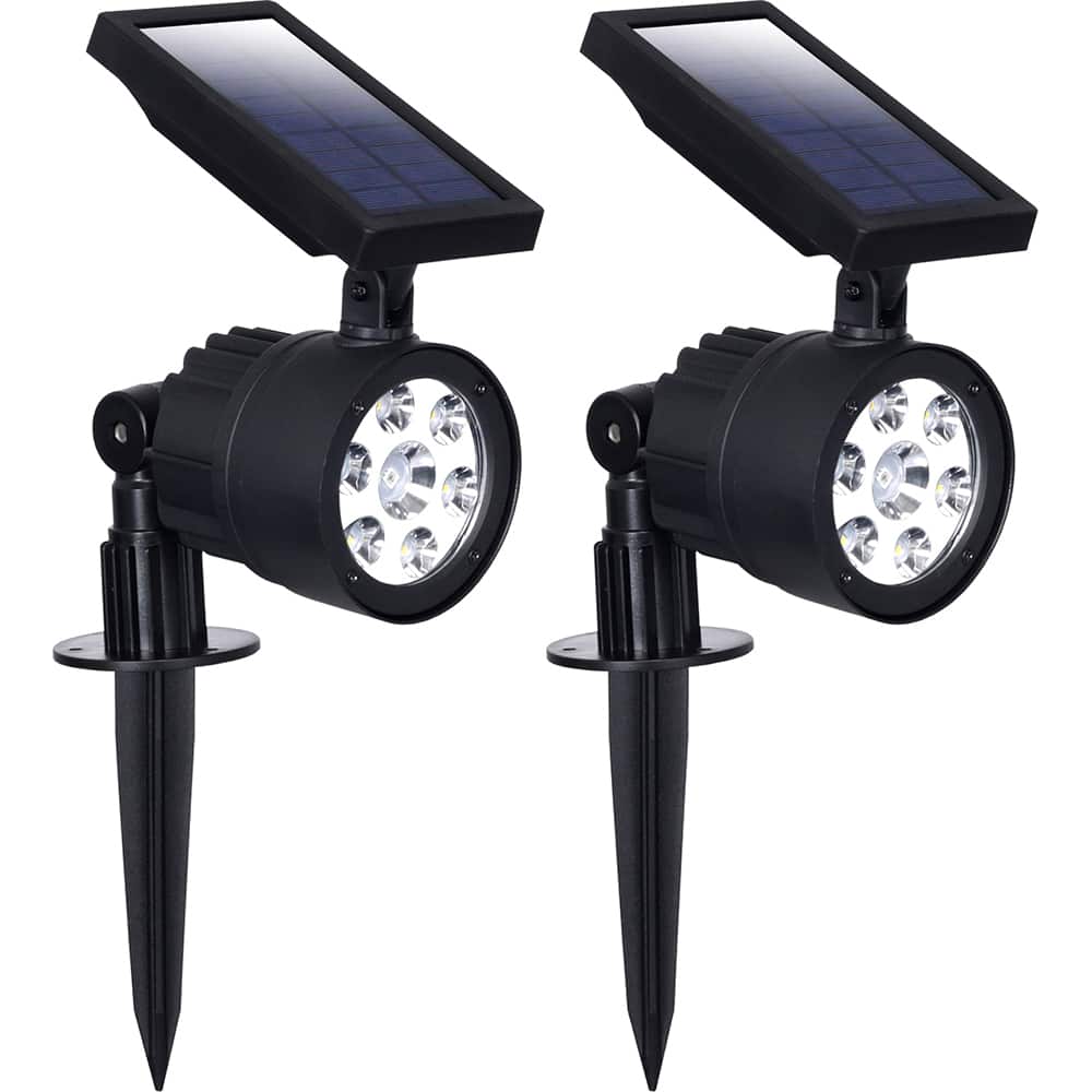 Westinghouse - Landscape Light Fixtures; Type of Fixture: Solar Spot Light ; Mounting Type: Ground; Wall ; Lamp Type: LED ; Housing Material: Plastic ; Housing Color: Black ; Wattage: 1.8 - Exact Tool & Supply