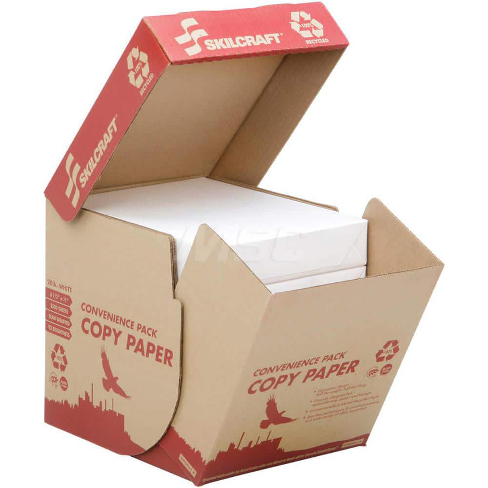 Ability One - Office Machine Supplies & Accessories; Actual Content: 2500 Sheets ; Detailed Product Description: 500 Sheets/5 Reams ; Color: White ; Fractional Sizes: 8-1/2 x 11 - Exact Tool & Supply