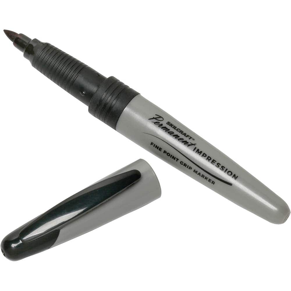 Ability One - Markers & Paintsticks; Type: Permanent Marker ; Color: Black ; Tip Type: Bullet ; Description: Permanent Fine Tip Markers ; Tip: Fine - Exact Tool & Supply