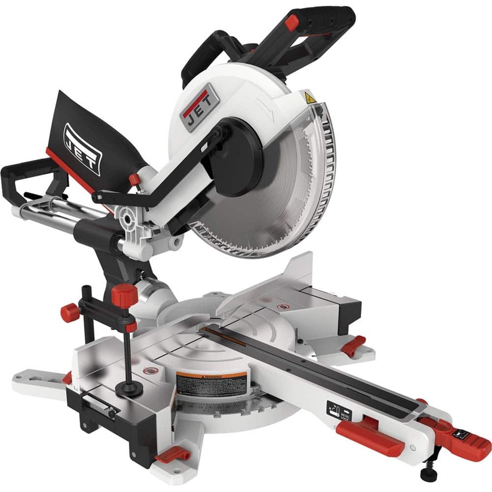 Jet - 115V 12" 15 Amp Double Bevel Sliding Miter Saw - Exact Tool & Supply