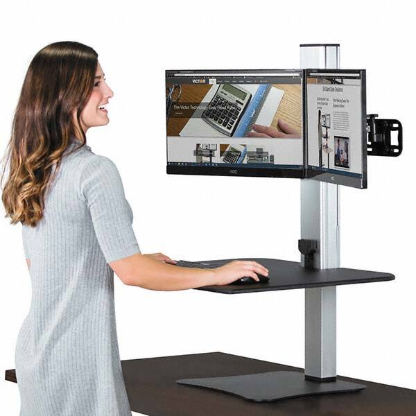 Victor - Office Cubicle Workstations & Worksurfaces Type: Sit N Stand Width (Inch): 28 - Exact Tool & Supply