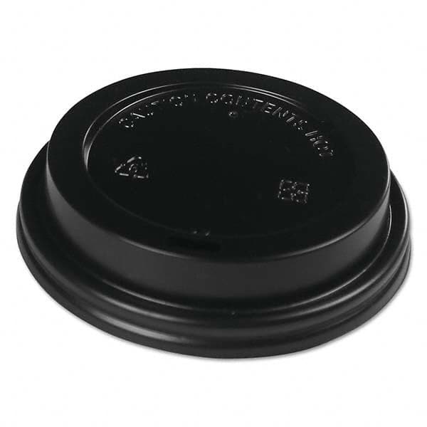 Boardwalk - Hot Cup Lids, Fits 10-20 oz Hot Cups, Black, 1000/Carton - Exact Tool & Supply