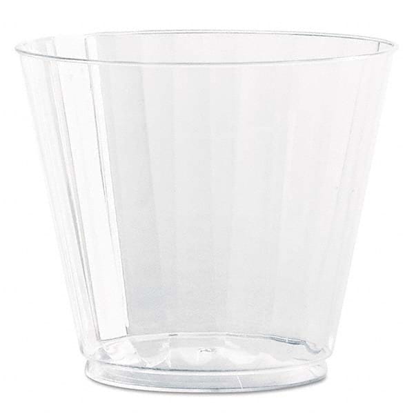 WNA - Classic Crystal Plastic Tumblers, 9 oz, Clear, Fluted, Squat, 12/Pack - Exact Tool & Supply