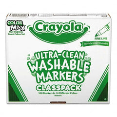 Crayola - Markers & Paintsticks Type: Marker Color: Black; Blue; Brown; Gray; Green; Orange; Pink; Red; Violet; Yellow - Exact Tool & Supply