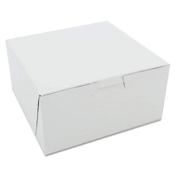 SCT - Non-Window Bakery Boxes, 6 x 6 x 3, White, 250/Carton - Exact Tool & Supply