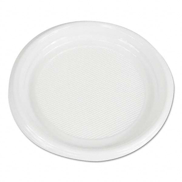 Boardwalk - Hi-Impact Plastic Dinnerware, Plate, 9" Diam, White, 500/Carton - Exact Tool & Supply