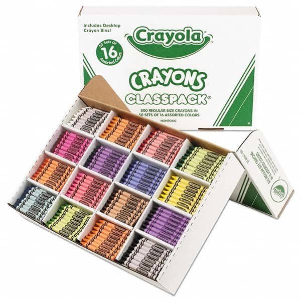 Crayola - Markers & Paintsticks Type: All Purpose Wax Crayon Color: Assorted - Exact Tool & Supply