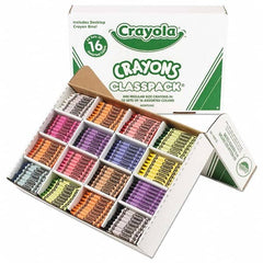 Crayola - Markers & Paintsticks Type: All Purpose Wax Crayon Color: Assorted - Exact Tool & Supply