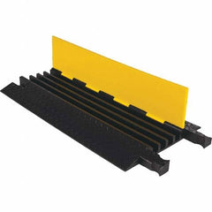 Checkers - On Floor Cable Covers Cover Material: Polyurethane Number of Channels: 4 - Exact Tool & Supply