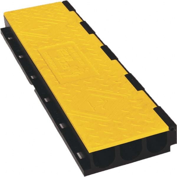 Checkers - On Floor Cable Covers Cover Material: Polyurethane Number of Channels: 3 - Exact Tool & Supply