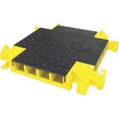 Checkers - On Floor Cable Covers Cover Material: Polyurethane Number of Channels: 4 - Exact Tool & Supply
