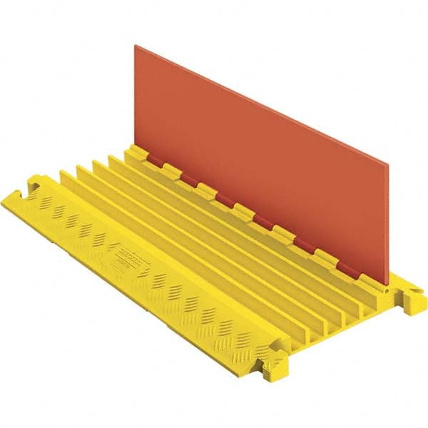 Checkers - On Floor Cable Covers Cover Material: Polyurethane Number of Channels: 5 - Exact Tool & Supply