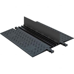 Checkers - On Floor Cable Covers Cover Material: Polyurethane Number of Channels: 3 - Exact Tool & Supply