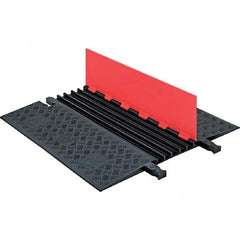 Checkers - On Floor Cable Covers Cover Material: Polyurethane Number of Channels: 5 - Exact Tool & Supply