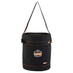 5975T M BLK POLY HOIST BUCKET W/TOP - Exact Tool & Supply