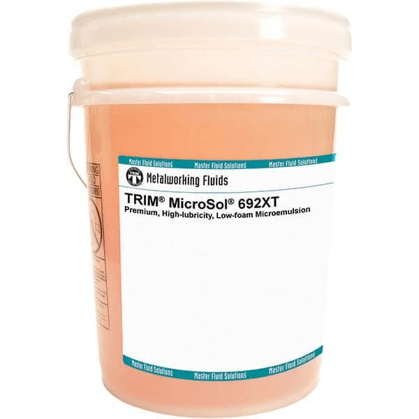 Master Fluid Solutions - TRIM MicroSol 692XT 5 Gal Pail Cutting, Drilling, Sawing, Grinding, Tapping & Turning Fluid - Exact Tool & Supply