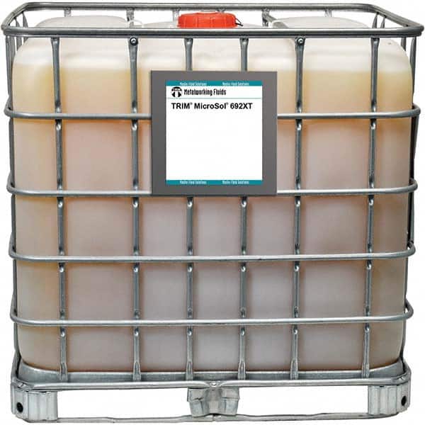 Master Fluid Solutions - TRIM MicroSol 692XT 270 Gal Tote Cutting, Drilling, Sawing, Grinding, Tapping & Turning Fluid - Exact Tool & Supply