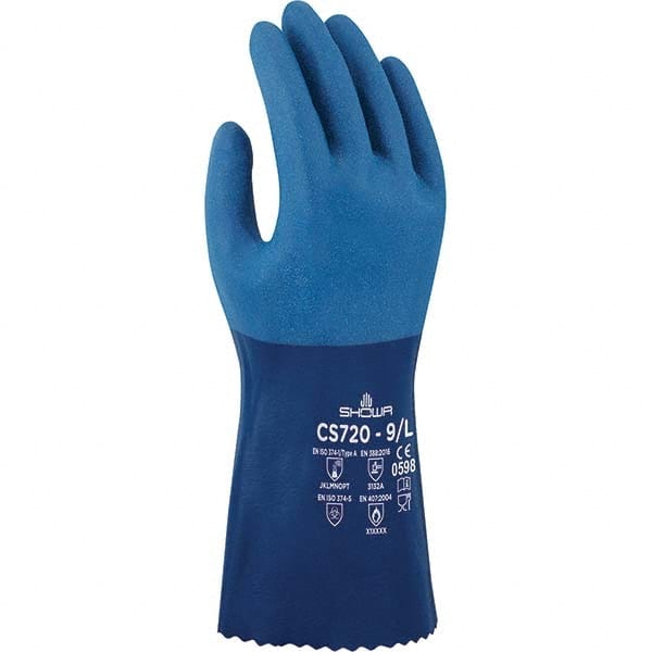 SHOWA - Chemical Resistant Gloves Material: Nitrile Size: Medium - Exact Tool & Supply