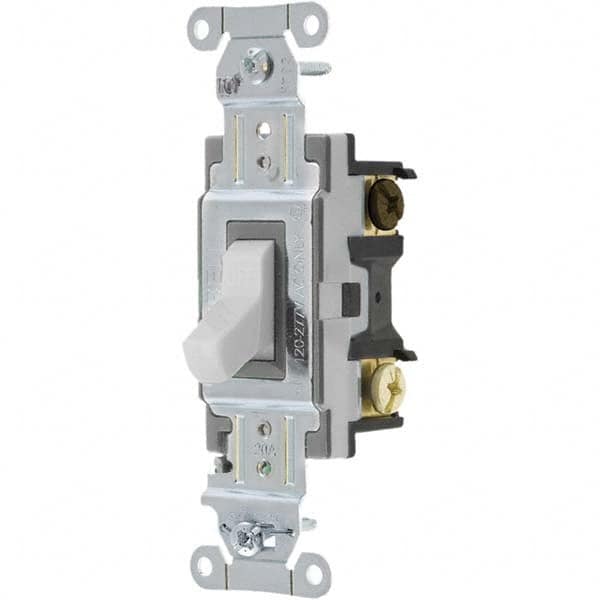 Bryant Electric - Wall & Dimmer Light Switches Switch Type: Three Way Switch Operation: Toggle - Exact Tool & Supply